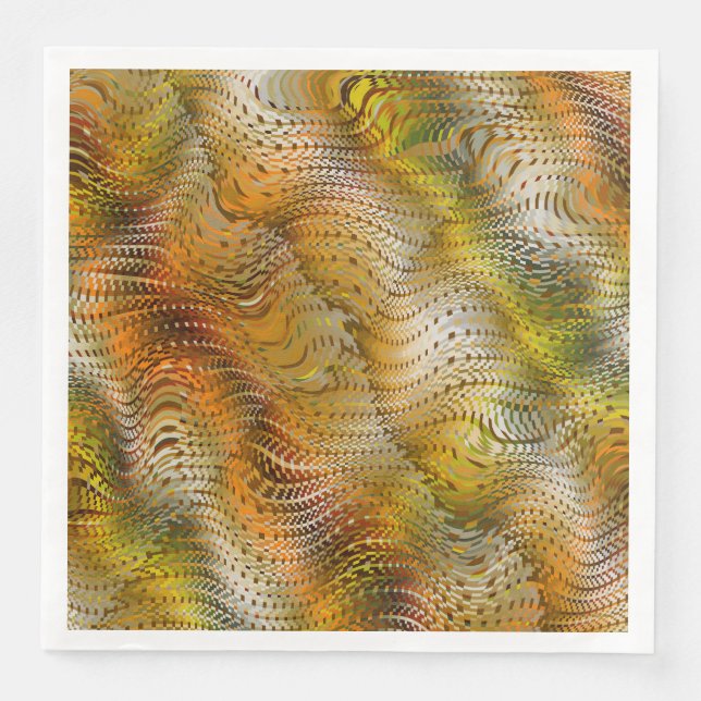 Earthtone Faux Snakeskin Paper Party Napkins (Front)