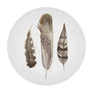 Earthtone Feathers II Cutting Board