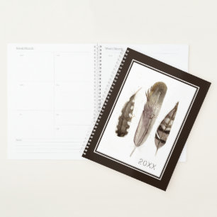 Earthtone Feathers II Planner