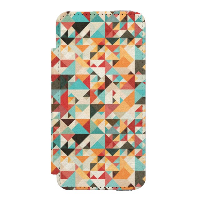 Earthtone Geometric Pattern Incipio iPhone Wallet Case (Folio Front)