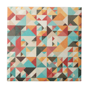 Earthtone Geometric Pattern Tile