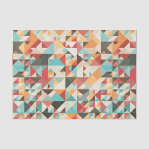 Earthtone Geometric Pattern Tissue Paper