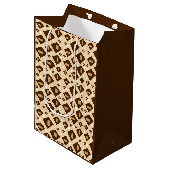 Earthtone Geometry Medium Gift Bag (Front Angled)