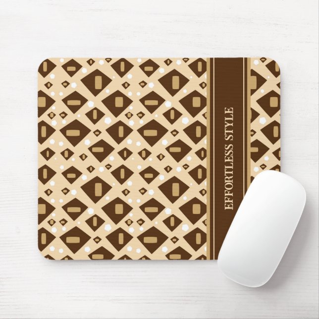 Earthtone Geometry Mouse Mat (With Mouse)