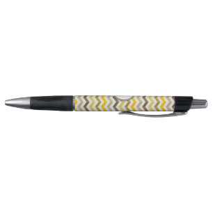 Earthtone Gold Chevron Stripes with Round Monogram