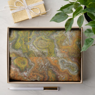 Earthtone Marble Tissue Paper