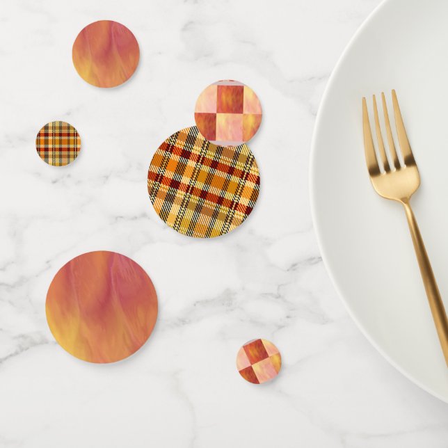 Earthtone Skies Tiles & Plaid Confetti (Group)