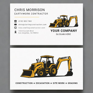 Earthwork Contractor Professional Business Card