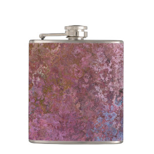 Earthy Alcohol Ink Abstract Hip Flask
