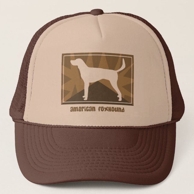 Earthy American Foxhound Gifts Trucker Hat (Front)