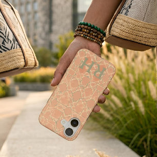 Earthy Arabesque   Terracotta & Sage iPhone Case