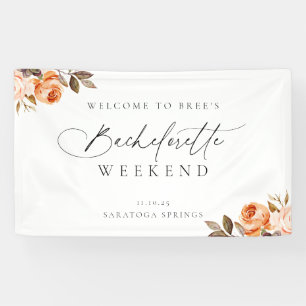 Earthy Autumn Floral Bachelorette Welcome Banner