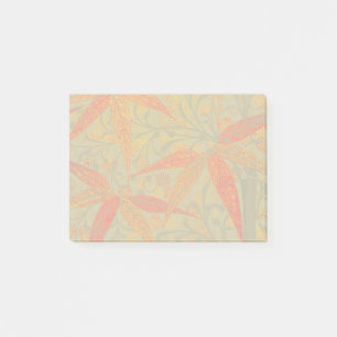 Earthy Bamboo Art Print Orange Post-it Notes
