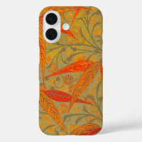 Earthy Bamboo Art Vintage Print Orange 