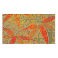 Earthy Bamboo Art Vintage Print Orange