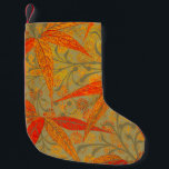 Earthy Bamboo Art Vintage Print Orange  Small Christmas Stocking<br><div class="desc">This Colourful bamboo art print is based on a vintage design,  with orange and red bamboo,  with earthy green background. Graphic art print illustration.</div>
