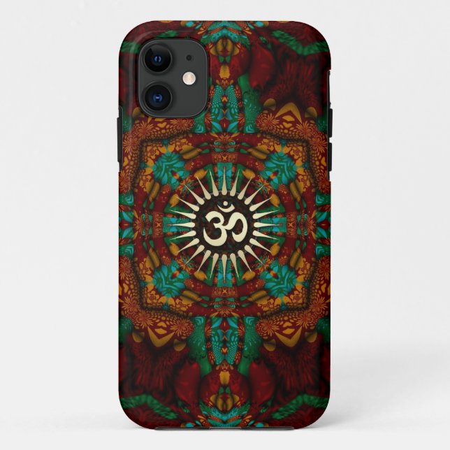 Earthy Batik  Gold Aum iPhone 5 Case-Mate Case-Mate iPhone Case (Back)