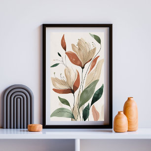 Earthy Bloom – Abstract Botanical Wall Art III