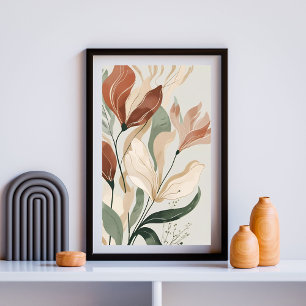 Earthy Bloom – Abstract Botanical Wall Art IV