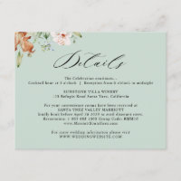 Earthy Blooms Wedding Details Sage Green