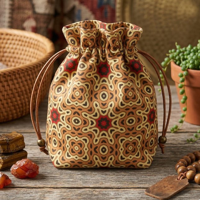 Earthy Boho Chic Mosaic Geometric Pattern Fabric (Creator Uploaded)