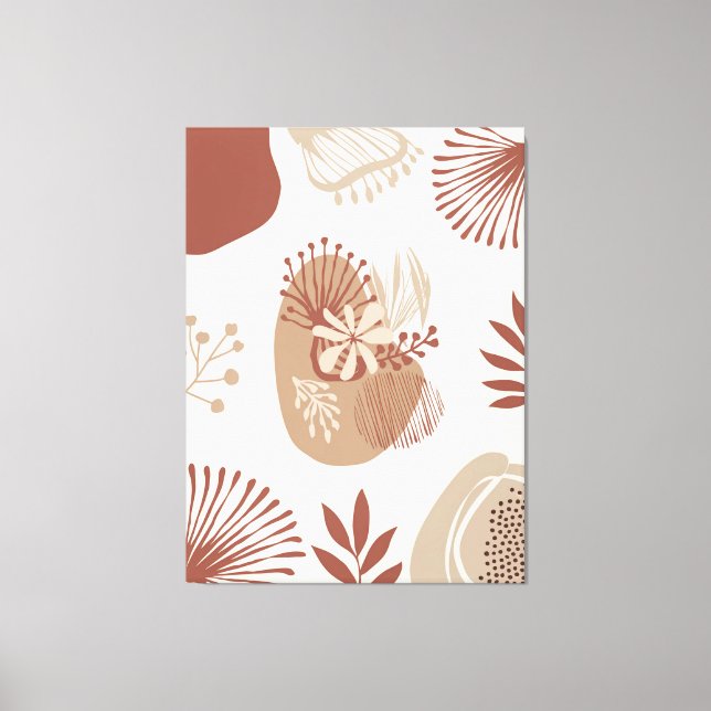 Earthy Boho: Cosy Art Patterns Canvas Print (Front)