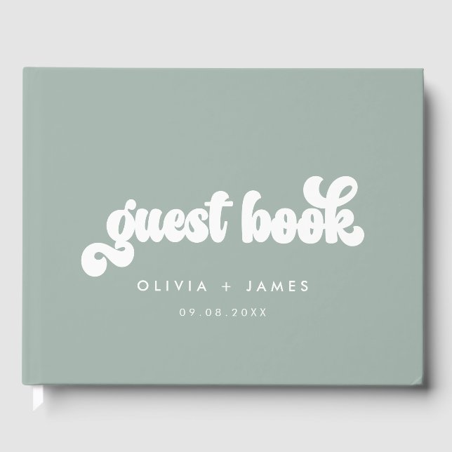 Earthy Boho Customisable Wedding Guest Book (Front)