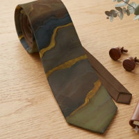 Earthy Brown and Gold Abstract Marble