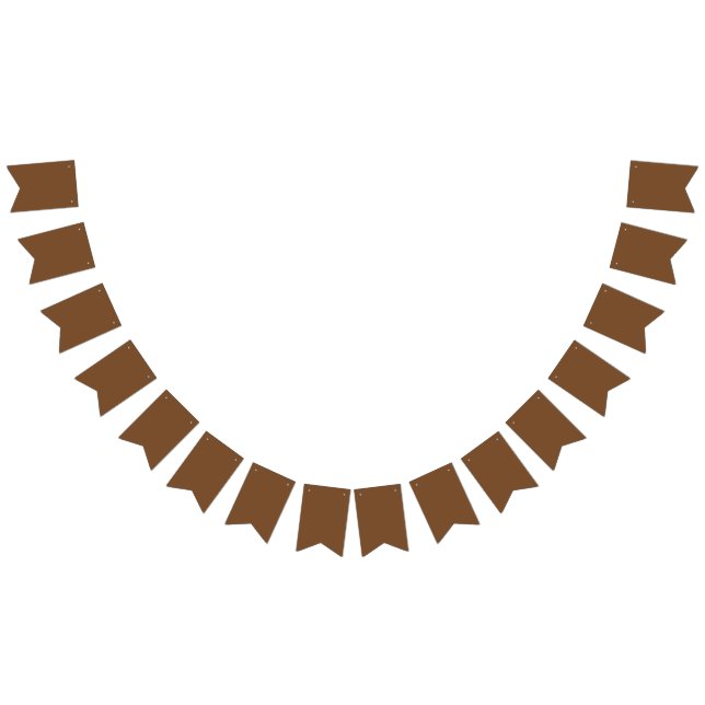 Earthy Brown Background – Minimalist Solid Colour Bunting (All)