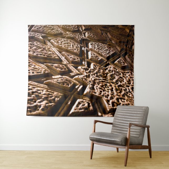 Earthy Brown Stars Tapestry (In Situ (Horizontal))