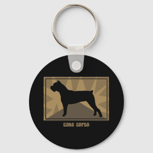 Earthy Cane Corso Key Ring
