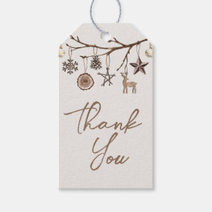 Earthy Christmas Thank You Tag