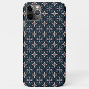 earthy colored floral geometric tiles iPhone 11 pro max case