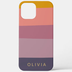 Earthy Colour Block Shapes Purple Personalised Nam Case-Mate iPhone Case