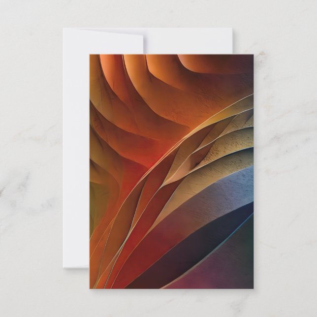 Earthy colour dunes abstract invitation (Front)