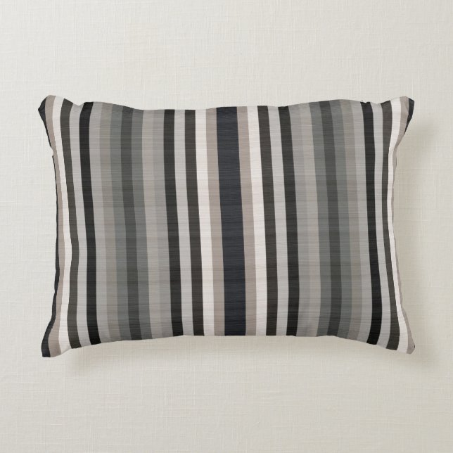 Earthy Colour Stripes Decorative Cushion (Front)