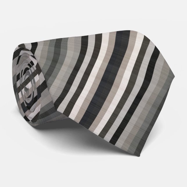 Earthy Colour Stripes Tie (Rolled)