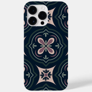 earthy coloured floral geometric tiles Case-Mate iPhone 14 pro max case