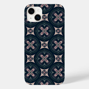 earthy coloured floral geometric tiles Case-Mate iPhone 14 plus case