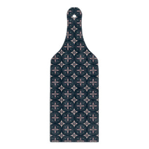 earthy coloured floral geometric tiles cutting board