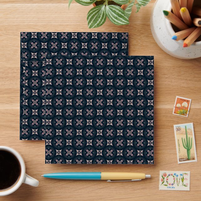 earthy coloured floral geometric tiles envelope (Desk)