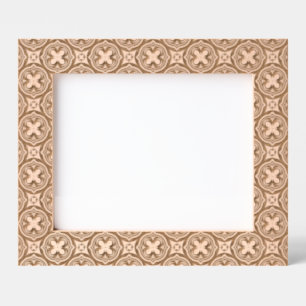earthy coloured floral geometric tiles etched frames