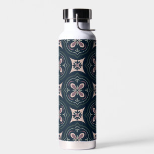 earthy coloured floral geometric tiles water bottle