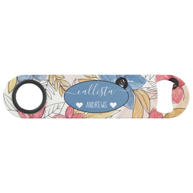 Earthy Coloured Watercolor Floral Leaves Art (Front (Horizontal))