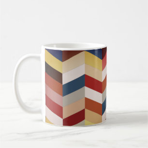 Earthy Colourful Chevron Pattern Coffee Mug