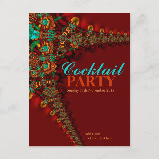 Earthy Colours : Cocktail Party Invitations (Front)