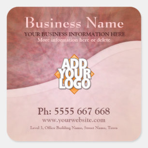 Earthy Curves w/ Logo Business Stickers