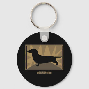 Earthy Dachshund Keychain