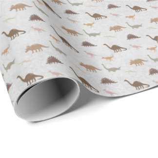 Earthy Dinosaur Kids Wrapping Paper