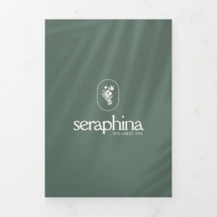 Earthy Elegance Logo Beauty, Spa Sage Brochure